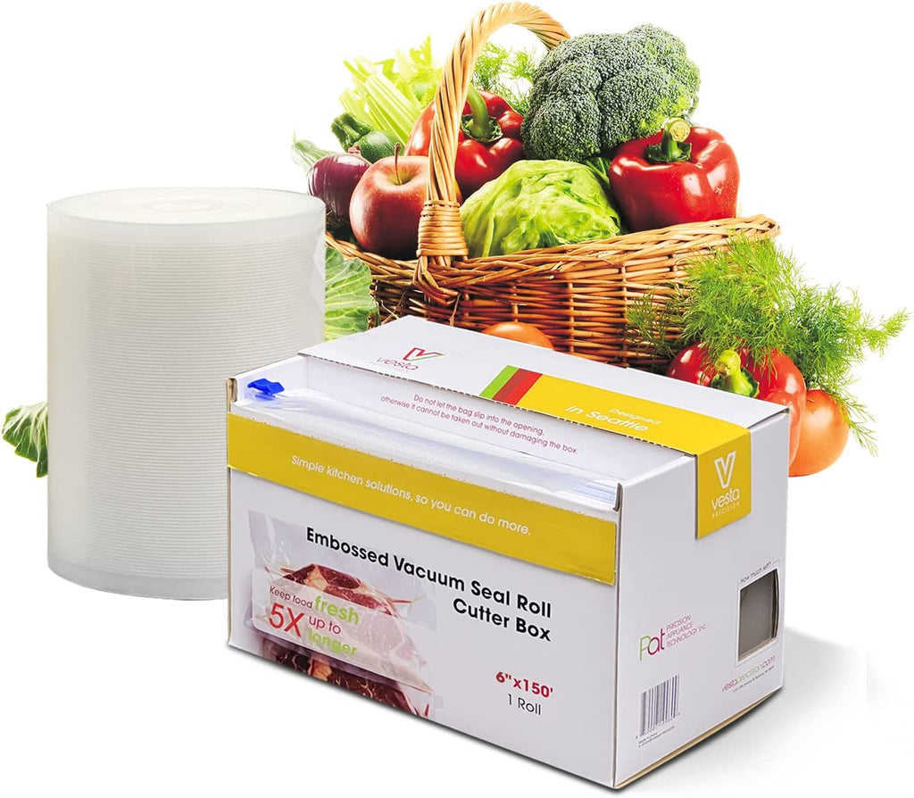  11'' x 150' Vacuum Sealer Roll Keeper with Cutter, Vacuum Sealer  Bags for Food, Food Saver Bags Rolls, BPA Free, Commercial Grade, Great for  Storage, Meal prep and Sous Vide: Home