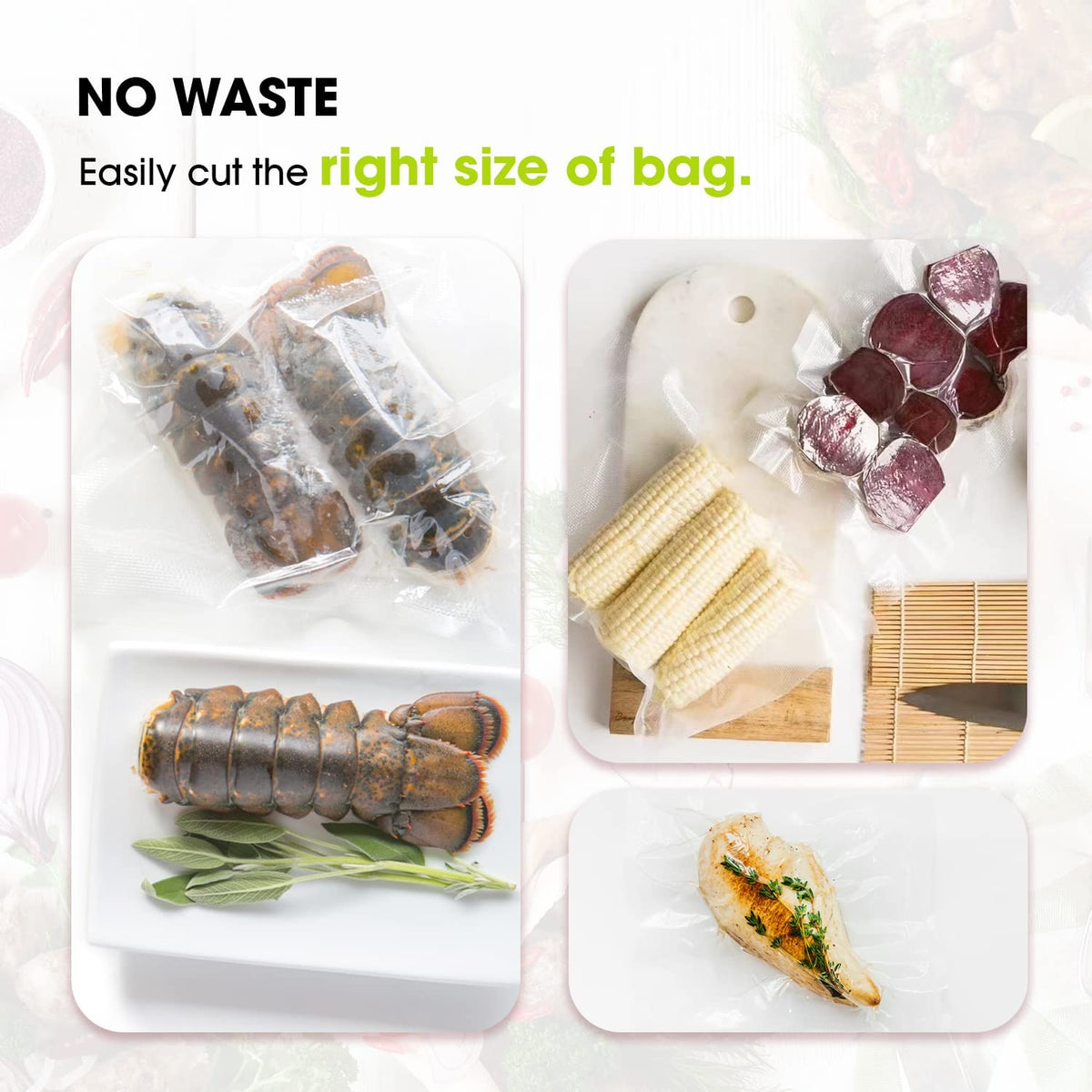 Vacuum Sealer Plastic Storage Bag - Vacuum Seal Bags Food Rolls