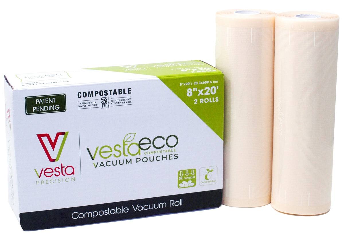 VestaEco Compostable Vacuum Seal Rolls - Embossed – Vesta Precision