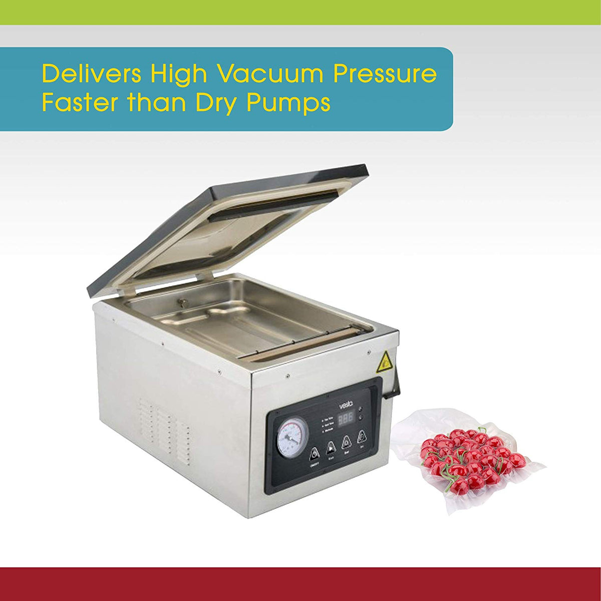 Commercial Single Chamber Vacuum Sealer with Dual 20” Seal Bar