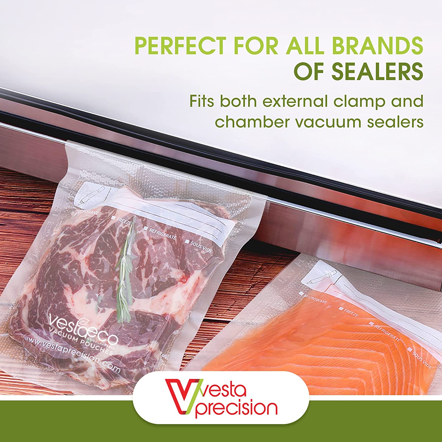 Zipper seal vacuum online sealer bags